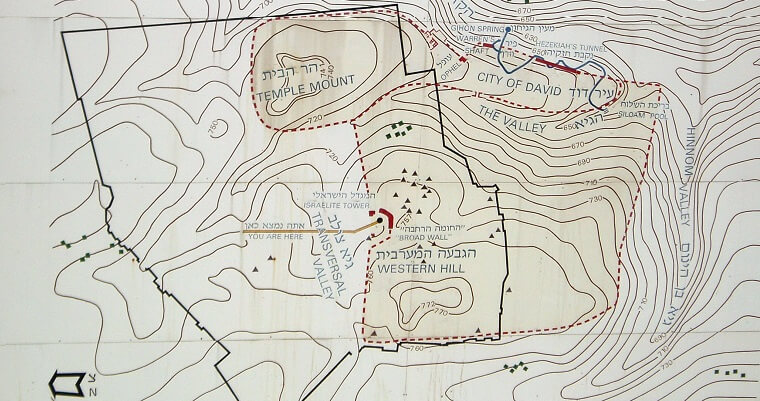 החומה הרחבה בית 1 ירושלים, תרשים