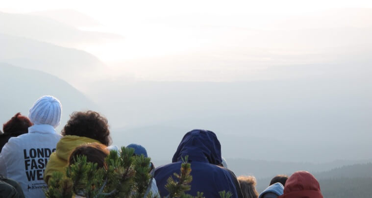 צופים בזריחה אחווה לבנה הרי רילה